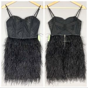 NWT WINDSOR Ostrich Feather Dress